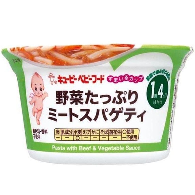Kewpie Baby Food Smile Cup Vegetable and Meat Spaghetti 130g