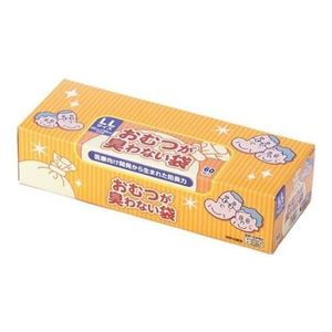 Kurilon Kasei 無味尿布袋 BOS 成人 LL 尺寸 有襯料 60 件（盒裝）