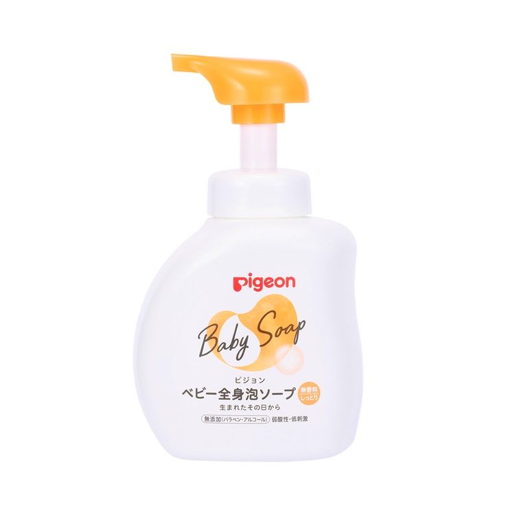 Pigeon 婴儿沐浴泡沫香皂，保湿，500ml
