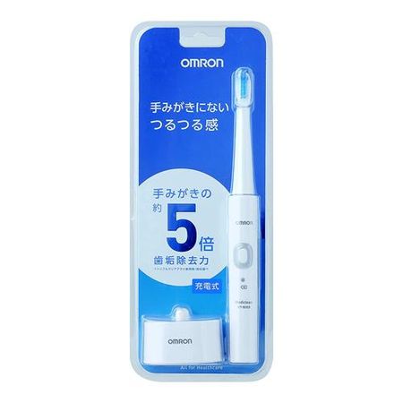 オムロン 音波式電動歯ブラシ 充電式 ＨＴ－Ｂ３０３－Ｗ 1セット