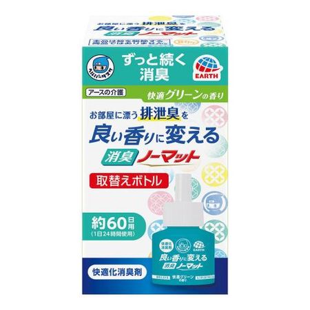 Helper Taske Deodorizing No-Mat with a pleasant scent, comfortable green scent, replacement bottle, 1 bottle (45mL)