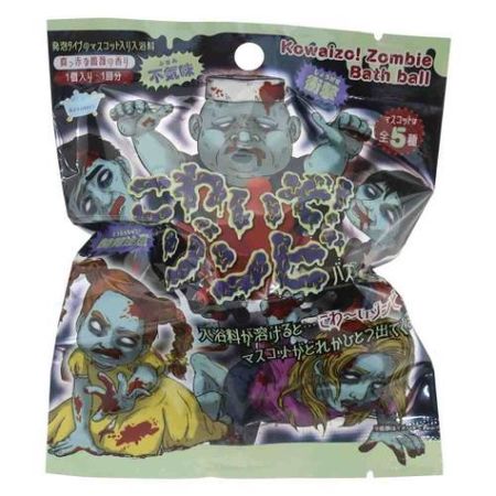 Nor Corporation Scary! Zombie Bath Ball, Red Rose Scent, 50g, 1 serving