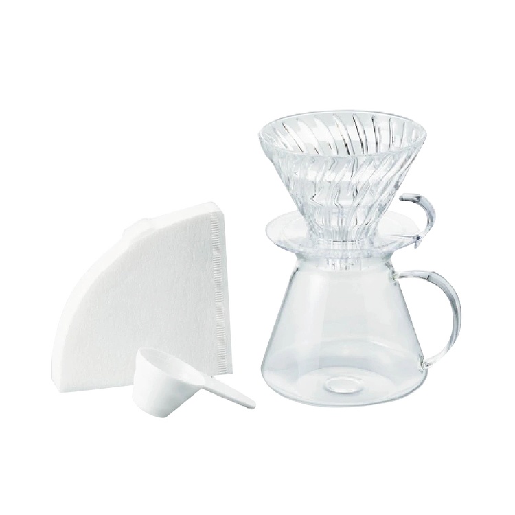 HARIO HARIO SimplyHARIO V60玻璃沖泡套裝S-VGBK-02-T 1套