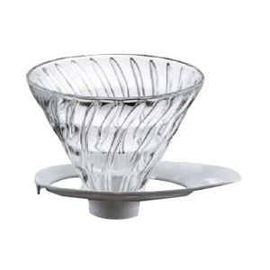 Hario V60 耐热玻璃透明滴头 02 VDGR-02-W 白色 1 件