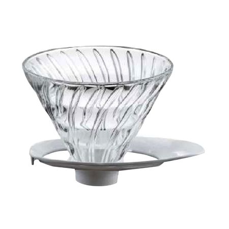 Hario V60 耐热玻璃透明滴头 02 VDGR-02-W 白色 1 件
