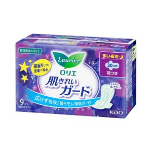 ロリエ 肌きれいガード 夜用 羽つき 9コ入