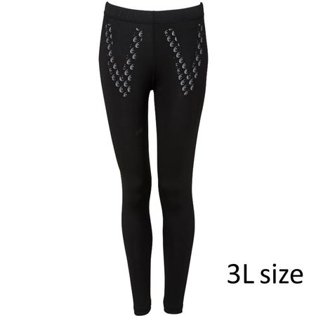 Relive spats α ladies print type black