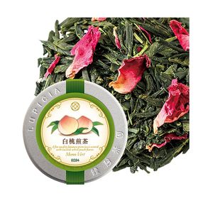 LUPICIA 白桃煎茶 イラスト入ラベル缶入 50g