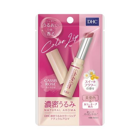 DHC 濃密うるみカラーリップ ナチュラルアロマ カシスロゼ スイートフラワーの香り 1.5g