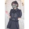 MA*RS||Open chest lace frill blouse-size-F||Black Product number: 388010466