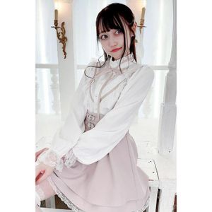 MA*RS||Lace satin ribbon blouse-size-F||Product number: 388010434
