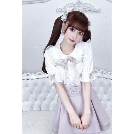 MA*RS｜前襟愛心蕾絲襯衫 - 尺寸F｜商品編號：388010450