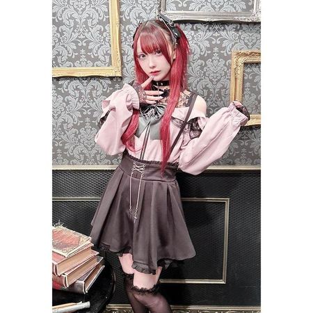 MA*RS｜交叉鏈條裙褲-黑色 F號｜商品編號：388050526
