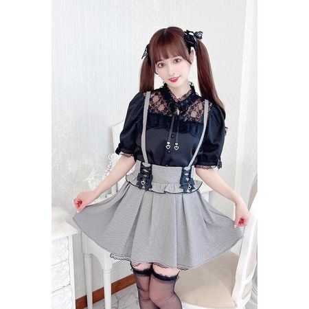 MA*RS｜雙層紡錘緞帶裙褲 - 尺寸：F｜商品編號：388050527
