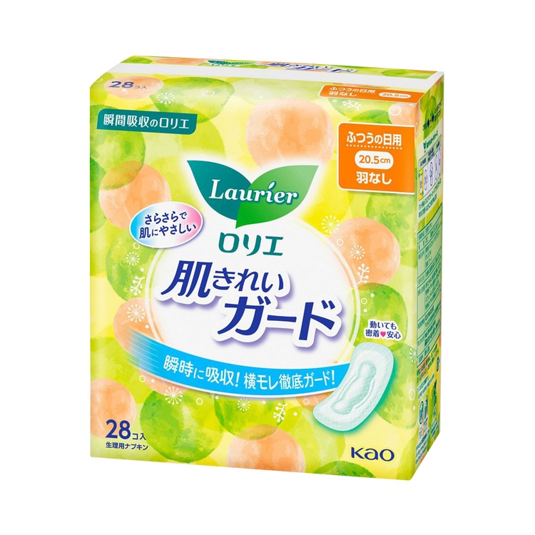 花王 Laurier/蕾妮雅 蘿麗雅 肌膚清爽防護 日用 無翼型 28片裝