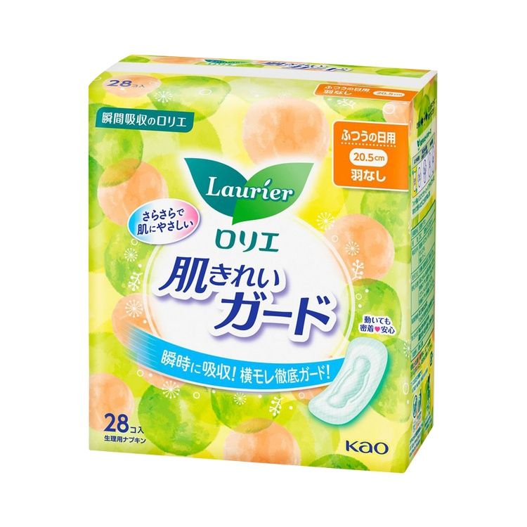 Laurier Skin Clean Guard Daytime Use, No Wings, 28 Pieces