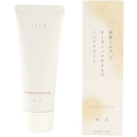 Kinuya Japanese Silk and Organic Oil Hand Cream Mandarin and Vanilla 50g