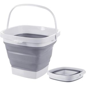 RULAYMAN Folding Soft Bucket Fishing Bucket Gray