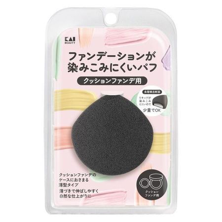 Kai Corporation Puff that prevents foundation from soaking in, for cushion foundation, BK KQ-3278