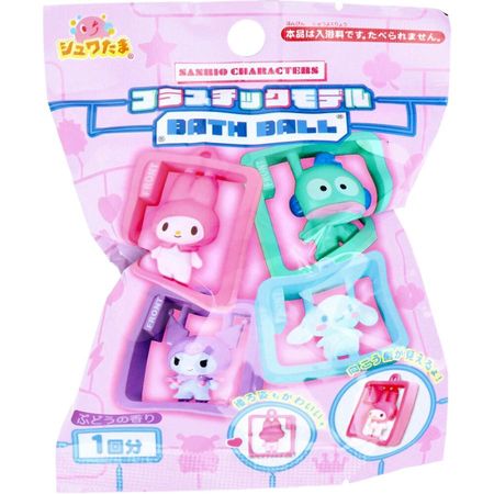 サンタン シュワたま サンリオキャラクターズ プラスチックモデルデザイン バスボール ぶどうの香り 75g 1回分