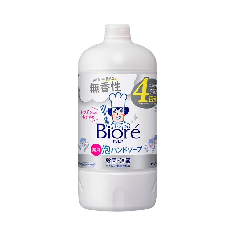 花王 Bioré蜜妮 碧柔u Bioreu 泡沫洗手慕斯 無香型 補充包 770ml