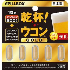 알약 상자 일본 PILLBOXJAPAN 토스트 심황 GOLD 5 알갱이