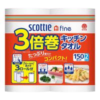 Scotty Fine 3卷厨房纸巾，150个切口，2卷