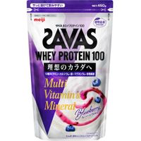 SAVAS 乳清蛋白 100 複合維生素和礦物質 藍莓優格口味 450g