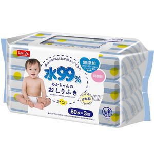 99% water baby wipes 80 sheets x 3