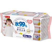 Water 99% hand wipes 60 sheets x 3