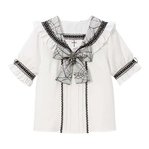 DearMyLove||Cross spider lace sailor ruffle blouse Product number: 534417