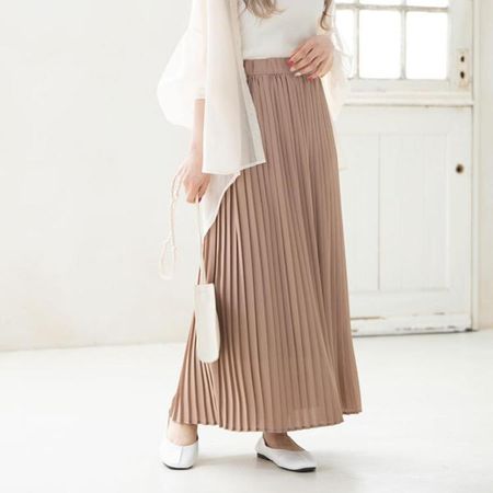 DearMyLove｜雪紡長版輕鬆百褶裙 商品編號：531043