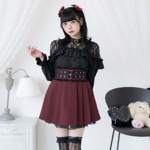 DreamMyLove||Heart Studs Belt Lace Skirt Product Code: 534147