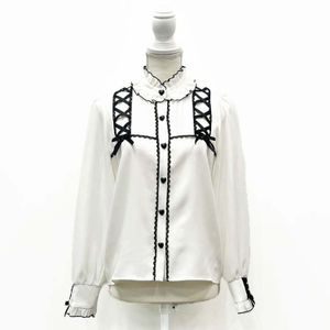 DearMyLove||Lace-up ruffle collar blouse Product number: 534843