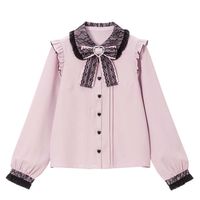 DreamMyLove||レース重ねハートリボンフリルブラウス 品番:533840