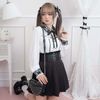 DreamMyLove||荷叶边短上衣 轭形蕾丝缎带衬衫 产品代码：533035