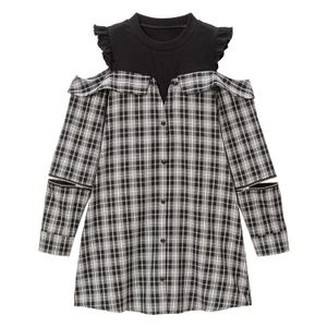DreamMyLove||Rib switching design shirt dress Product number: 532949