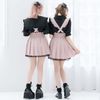 DreamMyLove||Ruffled lace-up pleated skirt with suspenders Product code: 532589