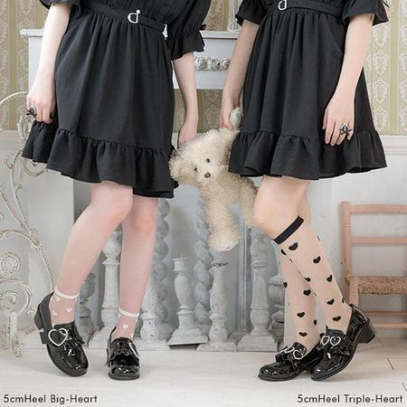 DreamMyLove||Selectable Heel Heart Loafer Pumps||3cm Heel Large Heart Product Number: 531818