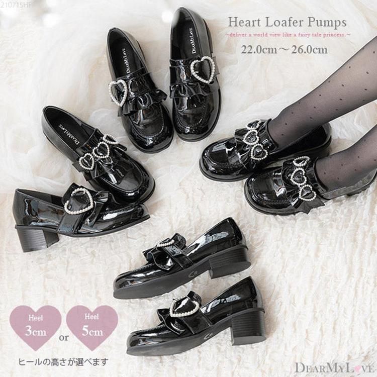 DreamMyLove｜可選跟高愛心樂福高跟鞋｜5公分跟高大愛心 型號：531818