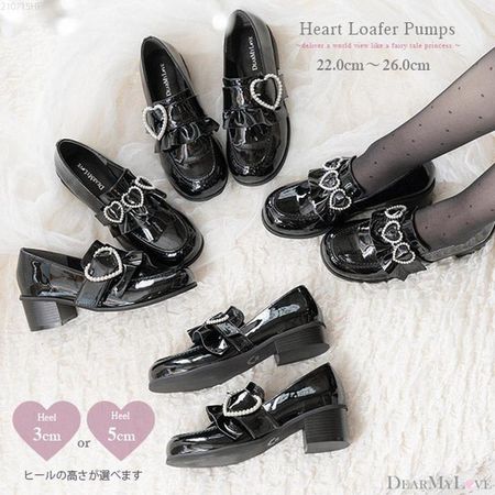 DreamMyLove｜可選跟高愛心樂福高跟鞋｜5公分跟高大愛心 型號：531818
