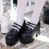 DearMyLove|| Triple Ribbon Platform Loafer Pumps Product Code: 533837