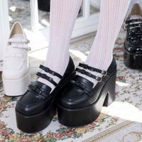 DearMyLove||トリプルリボン厚底ローファーパンプス 品番:533837