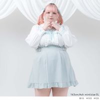 DearMyLove||推し色サイドキラキラハートバックルサス付きスカート 品番:533841