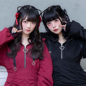 DearMyLove||ハートスタッズギャザー裏毛ワンピース 品番:534300