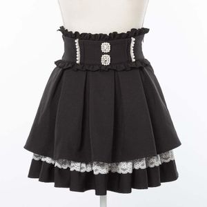 DearMyLove||Pearl Bijou Flared High Waist Skirt Product Code: 534635