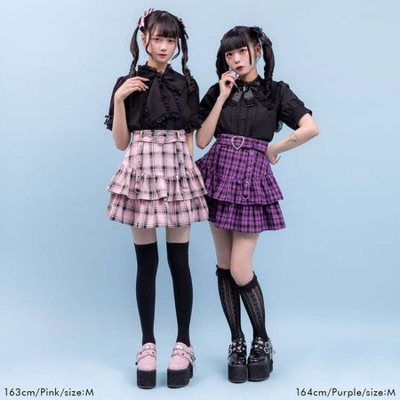 DearMyLove｜格紋愛心腰帶裙 商品編號：534582