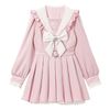 DearMyLove||心形蕾丝蝴蝶结水手服产品代码：534693