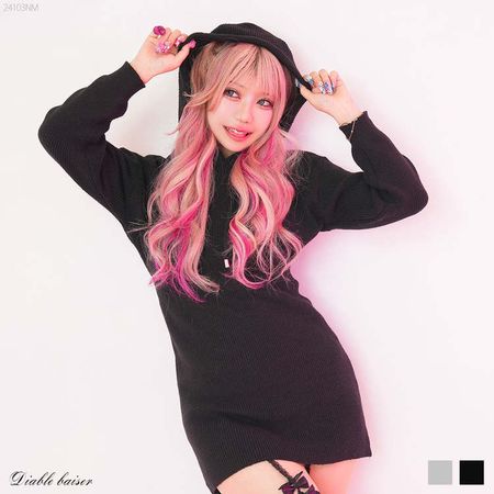 DearMyLove|| Hooded loose knit dress Product number: 534976