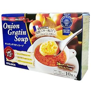 Pillbox Onion Gratin Soup 10 servings